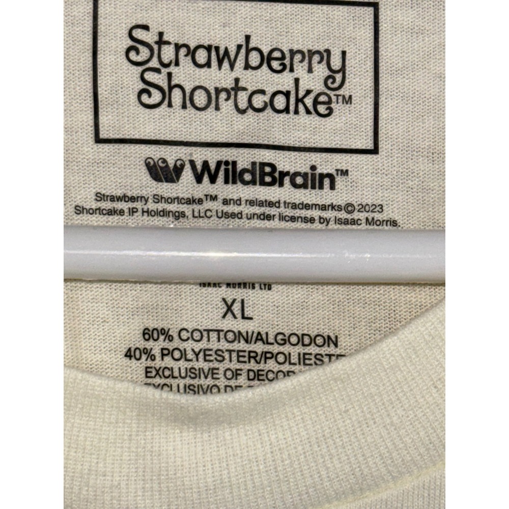 Strawberry Shortcake Orange Blossom Graphic Tee Cream XL WildBrain Retro Shirt - Picture 3 of 4